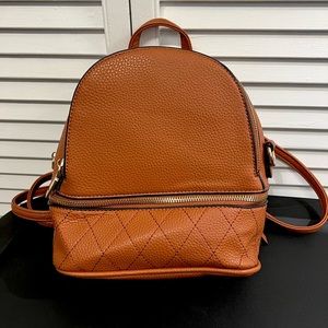 Mini Tan/Cognac Backpack Purse
